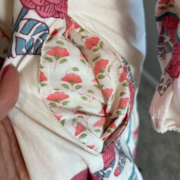 Tuckernuck Sue Sartor Exclusive Rosy Marigold Flounce Dress size medium,… - Picture 7 of 10